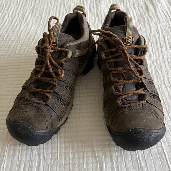 KEEN Mens 9.5 US Brown Waterproof Hiking Trail Shoes EU 42.5 Leather Outdoor main image 6